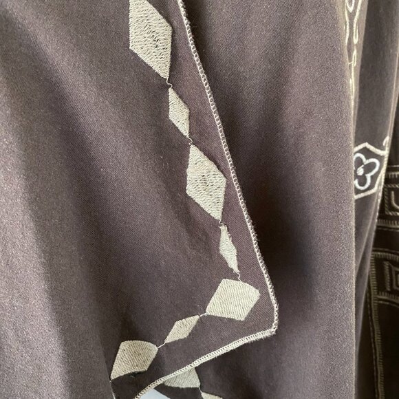 Monoreno‎ Shawl Sleeved Covering Top Embroidered Shirt Size S - Picture 9 of 9